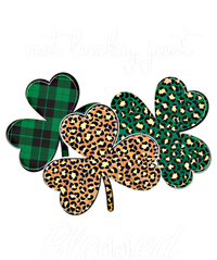 Not Lucky Just Blessed Leopard Shamrock St Patrick Day Irish Gift Pom Pom 12in Knit Beanie