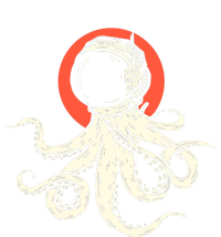 Octopus With Astronaut Helmet Illustration Graphic Cool Gift T-Shirt