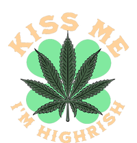 Kiss Me I'm Highrish St Patrick's Day Weed Stoner Ceramic Star Ornament