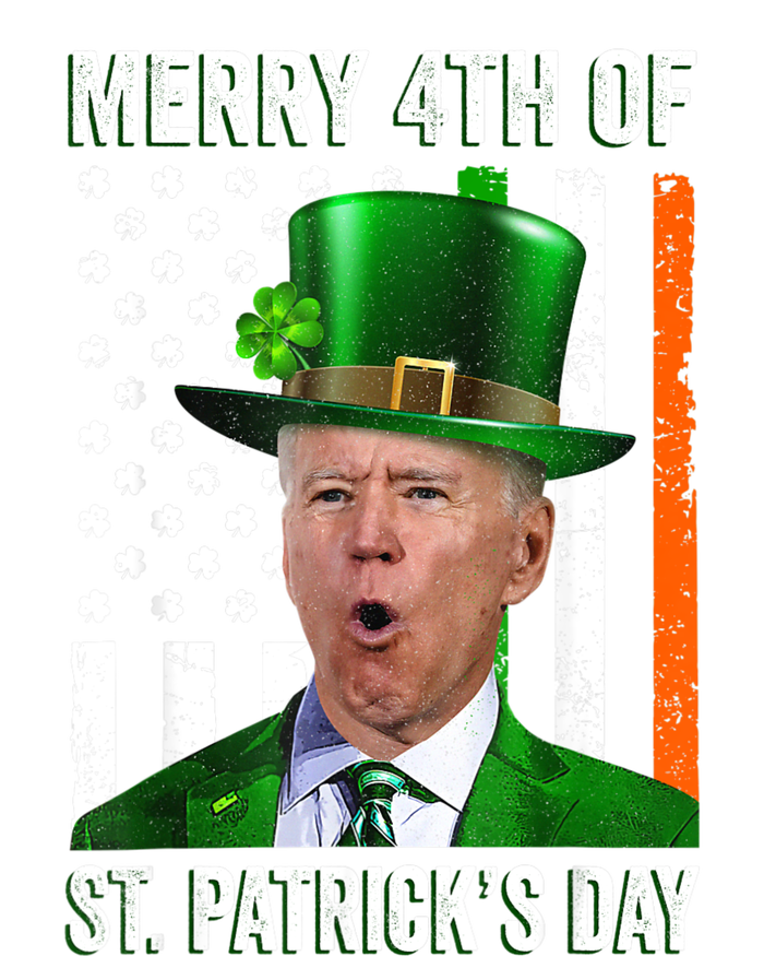 Funny Merry 4th Of St Patrick's Day Joe Biden Leprechaun Hat T-Shirt