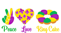 Peace Love King Cake Funny Mardi Gras Festival Party Gift T-Shirt