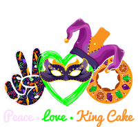 Peace Love King Cake Mardi Gras Carnival Costume Purple Gift Kids Sweatshirt