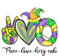 Peace Love King Cake Mardi Gras Funny Gift T-Shirt