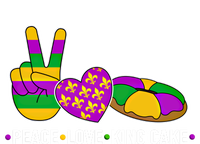 Peace Love King Cake Mardi Gras Heart Hand Victory Sign Cute Gift Magnet