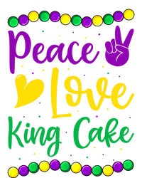 Peace Love King Cake Mardi Gras Outfit Gift Full Zip Hoodie