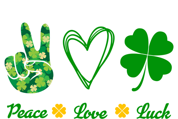 Peace Love Lucky Shamrock Clover Green St Patricks Day Funny Gift Great Gift Short Acrylic Beanie