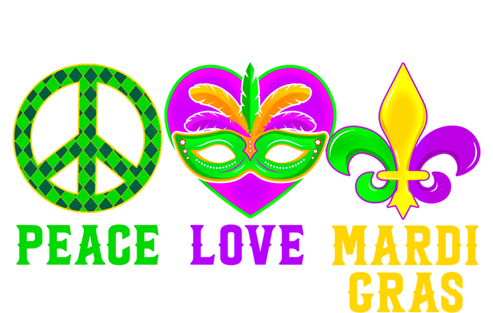 Peace Love Mardi Gras Carnival Costume Mardi Gras Parade Gift T-Shirt