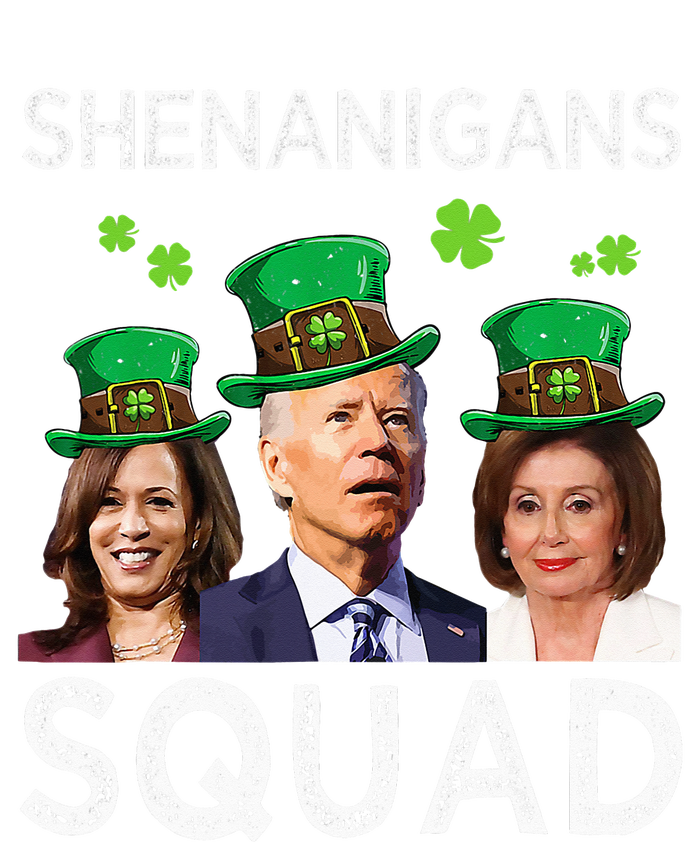 Shenanigans Squad Anti Biden Shamrock St Patrick's Day Funny  T-Shirt