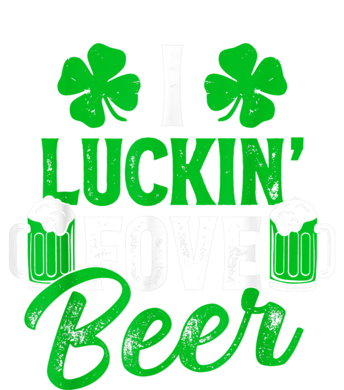 I Luckin Fove Beer St Patricks Day Likes To Drink Women's Racerback Tank