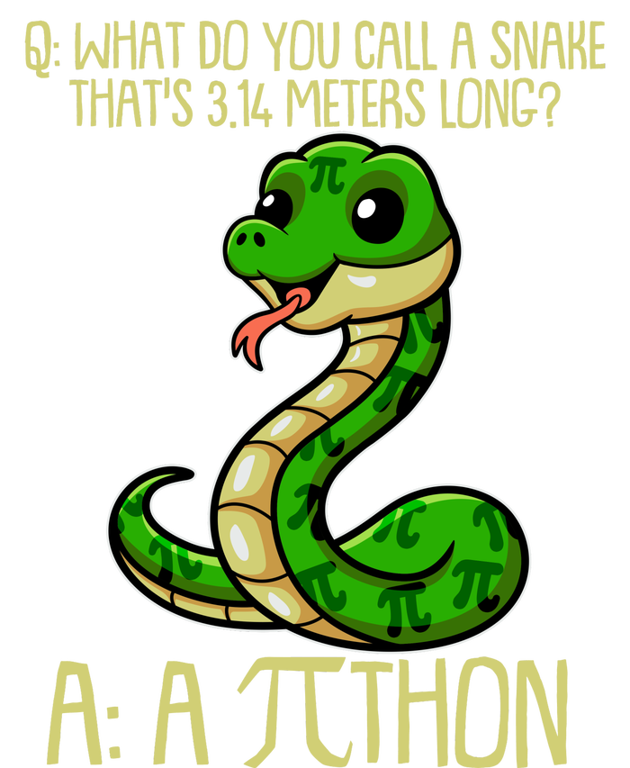 Funny Pi Day 314 PiThon Python Snake Joke 25L Jumbo Tote