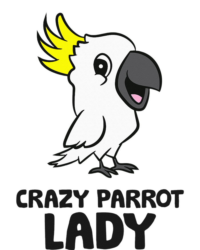 Cockatoo Parrot Craty Parrot Lady Crop Fleece Hoodie