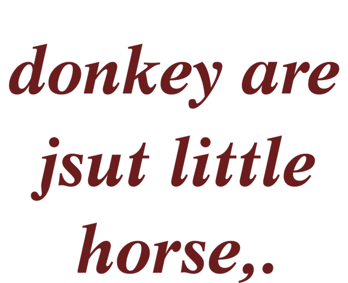 Donkey Are Jsut Little Horse Sarcasm Funny Donkey Metallic Star Ornament