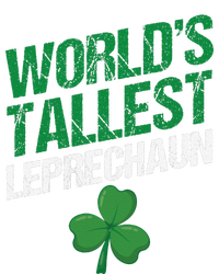 Funny Saint Patrick's Day World's Tallest Leprechaun Women's Knotted Racerback Tank