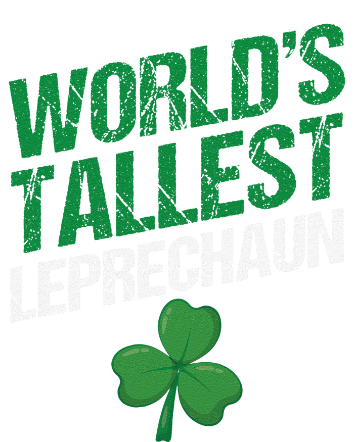 Funny Saint Patrick's Day World's Tallest Leprechaun Women's Knotted Racerback Tank