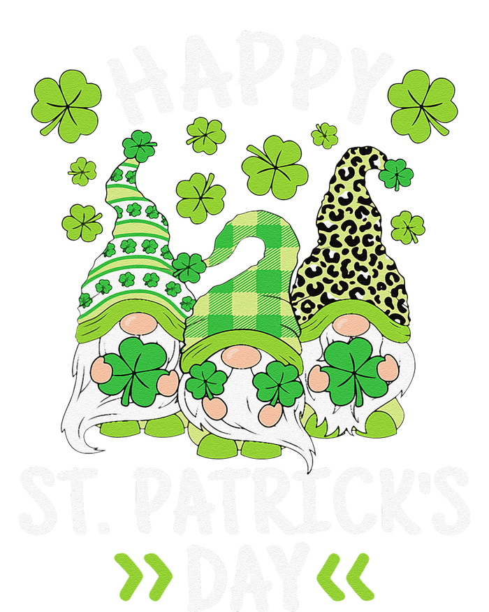 Happy St Patricks Day Gnome Leopard Shamrock Irish Gnomes T-Shirt