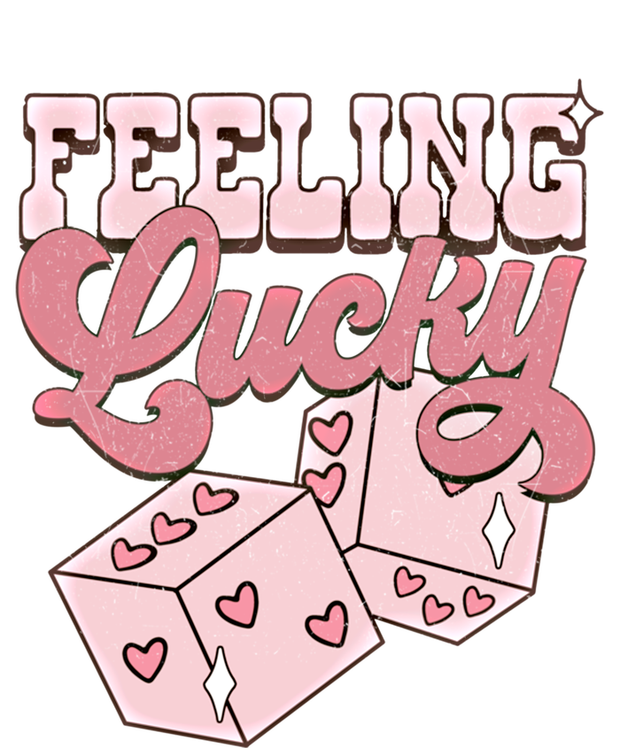 Retro Valentines Day Funny Feeling Lucky Valentine Pocket Great Gift Canvas