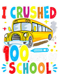 School Bus I Crushed 100 Day Of School Gift Kids Hoodie