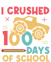 I Crushed 100 Days Of School Monster Truck Design Cute Gift Long Sleeve Shirt