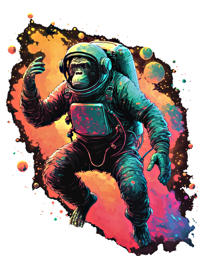 Space Chimp Monkey Astronaut Cosmonaut Cool Graphic Gift Tall Long Sleeve T-Shirt