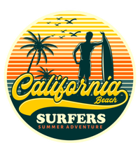 California Beach Surfers Summer Women's V-Neck T-Shirt