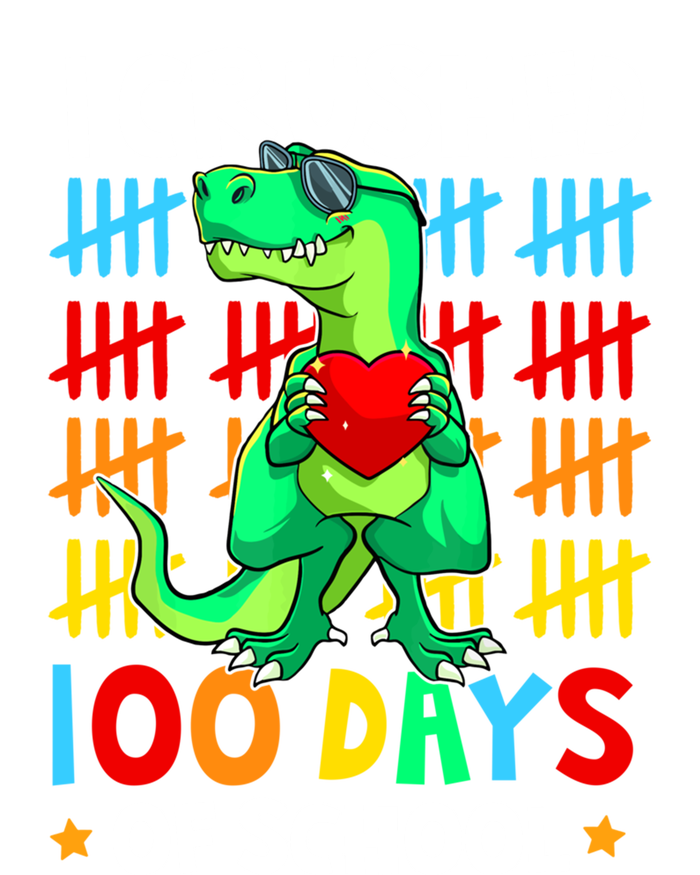 I Crushed 100 Days Of School Dinosaur T Rex Smarter Brighter Gift T-Shirt