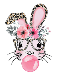 Cute Bunny With Leopard Glasses Bubblegum Easter Day T-Shirt