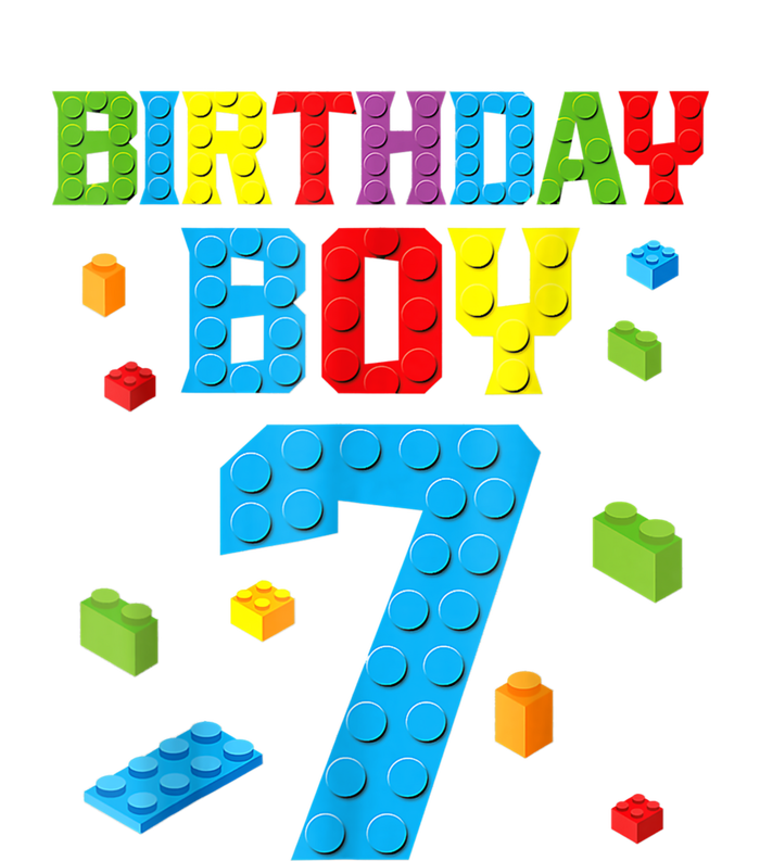 Master Builder 7th Birthday Boy 7 Seven Year Building Bricks Kids Hoodie