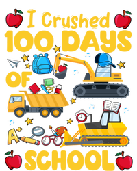 I Crushed 100 Days Of School Tee Construction Vehicle Cute Gift T-Shirt