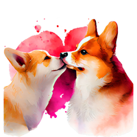 Two Loving Corgis In Love Heart Valentine's Day Dog Corgi Cool Gift Coaster