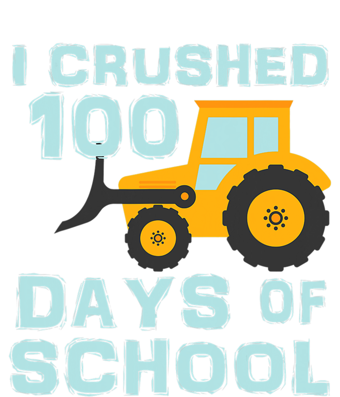 I Crushed 100 Days Of School Tractor Truck Lover Gift Sustainable Knit Beanie