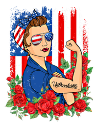 United States Unbreakable Roses Usa Flag 4th Of July Cute Gift Women's V-Neck T-Shirt