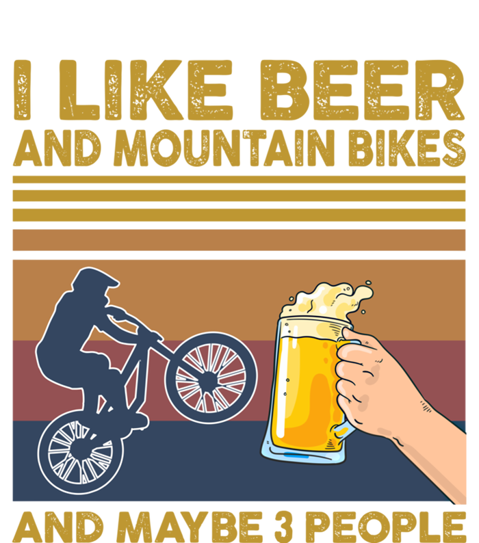 I Like Beer And Mountain Bikes And Maybe 3 People Funny Gift Doggie Tank