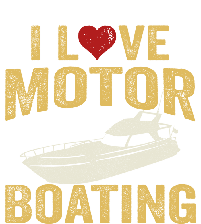 I Love Motor Boating Funny Boater Gift Ladies Long Sleeve Shirt