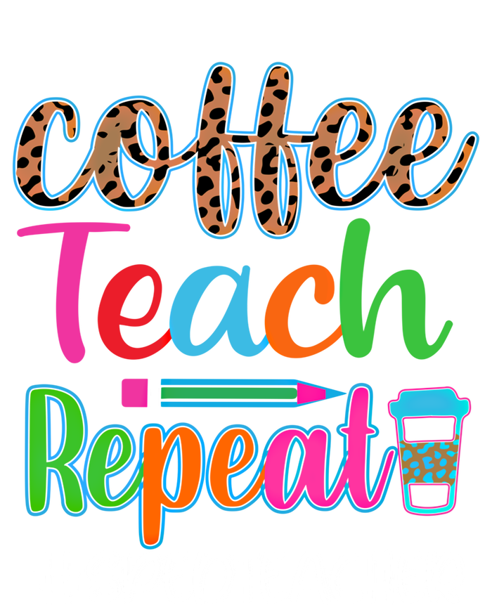 Vintage Retro Coffee Teach Repeat Sped Teacher Cute Gift Doggie Tank