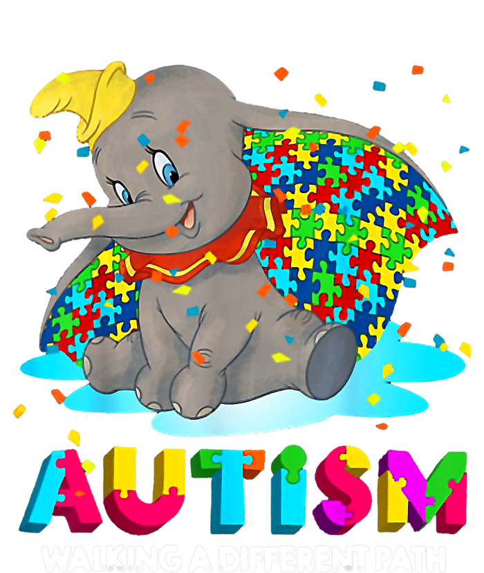 Autism Elephant Dumbo Walking A Different Path Autism T-Shirt