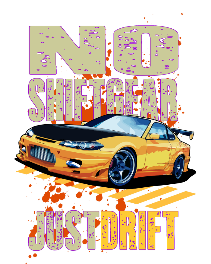 No Shiftgear Just Drift Car Fanatic 7-Panel Snapback Hat