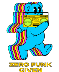 Zero Funk Given Retro Bear Boombox Baby Bodysuit