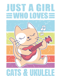 Just A Who Loves Cats And Ukulele Gift And Gift T-Shirt