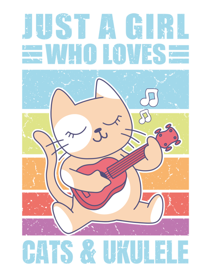 Just A Who Loves Cats And Ukulele Gift And Gift T-Shirt