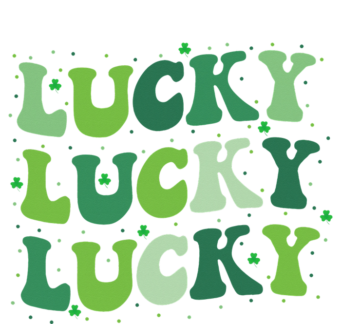 Cute St Patricks Day Lucky Retro Groovy Green Shamrock T-Shirt