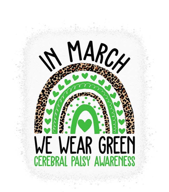 In March We Wear Green Cerebral Palsy Awareness CP Month Kids Long Sleeve Shirt