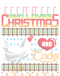 Just A Who Loves Christmas And Cocks Chicken Farmer Cute Gift T-Shirt