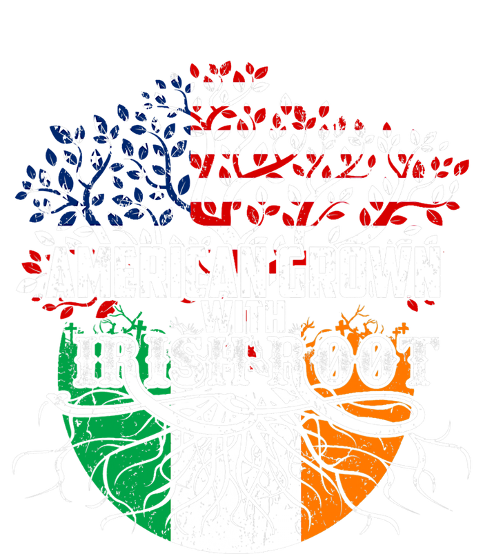 American Grown Irish Root Flag Ireland St Patricks Day Ladies Essential Flowy Tank