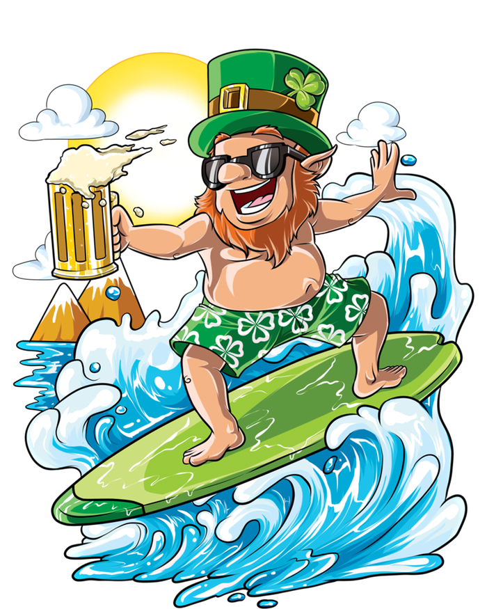 Leprechaun St Patricks Day Hawaiian Hawaii Surfing Beer Gift Valucap Bio-Washed Visor