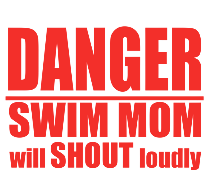 Danger Swim Mom Will Shout Loudly Swimming Cool Gift Striped Beanie with Solid Band