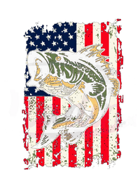 Fishing American Flag Vintage Funny Gift USA Bass Fisherman Gift T-Shirt