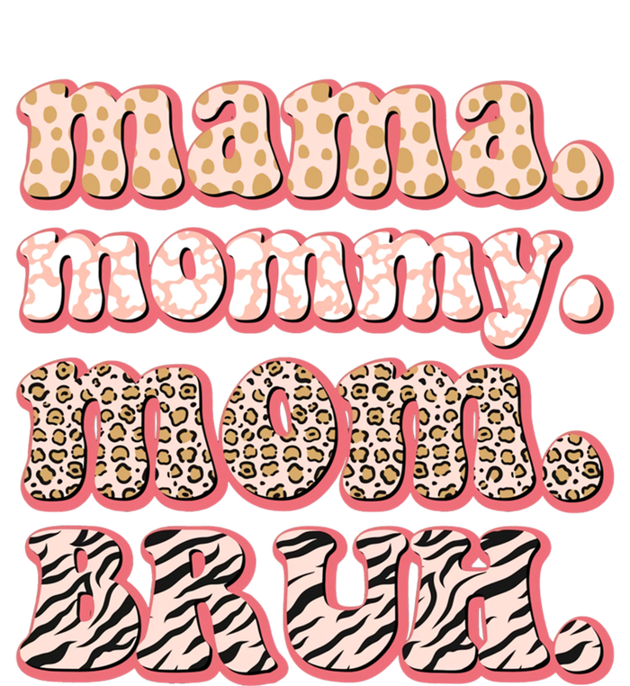 Mama Mommy Mom Bruh Vintage Leopard Great Gift T-Shirt