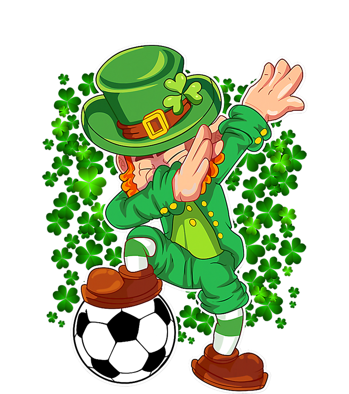 Dabbing Leprechaun Soccer St Patrick's Day Boys Kids Sports PosiCharge RacerMesh Polo