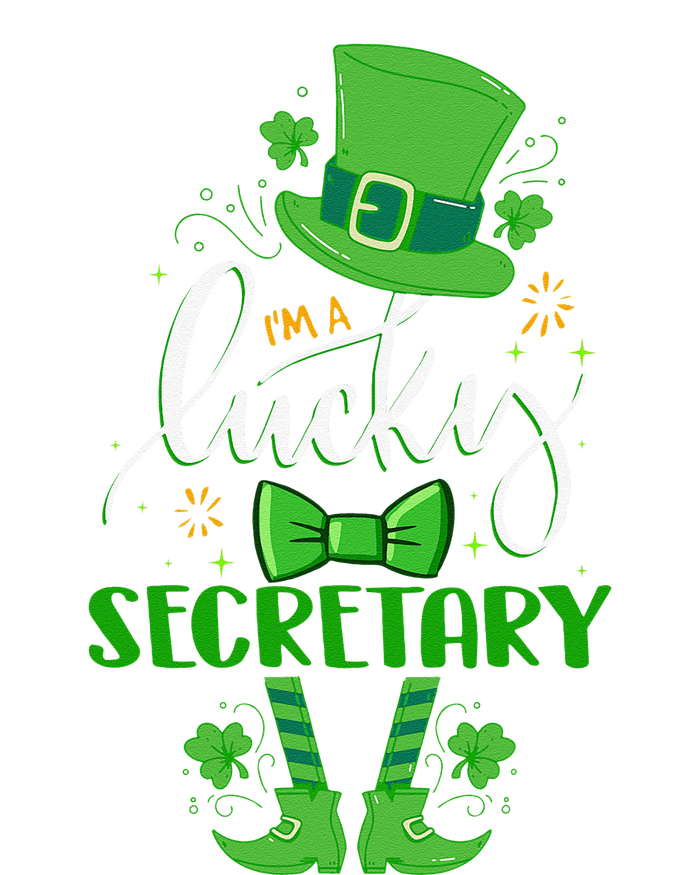 Saint Patrick's Day Leprechaun I'm A Lucky Secretary Gift Valucap Bio-Washed Visor