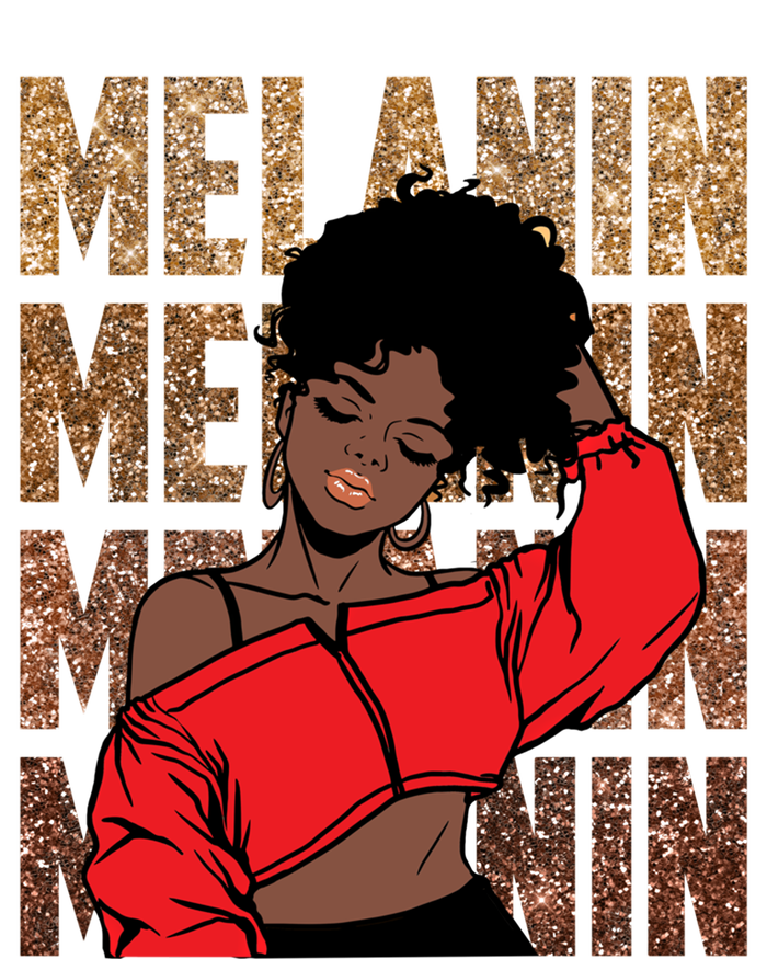 Melanin Afro Goddess Black Magic African Black History Gift V-Neck T-Shirt